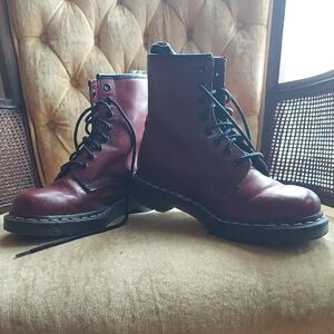 Dr. Martens Cherry Red Leather Boots